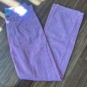 BDG Pink Acid Wash Cowboy Jeans
